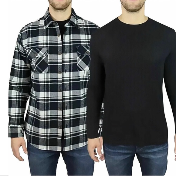 Jachs Men’s Flannel + Thermal, 2-pack - Picture 2 of 3